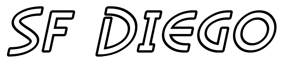 SF-Diego-Sans-Outline-Oblique font family download free