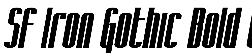 SF-Iron-Gothic-Bold-Oblique font family download free