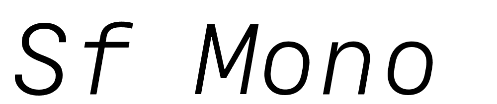 SF-Mono-Light-Italic font family download free