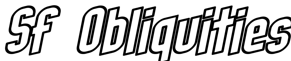 SF-Obliquities-Outline font family download free