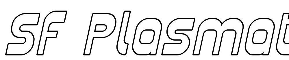 SF-Plasmatica-Outline-Italic font family download free