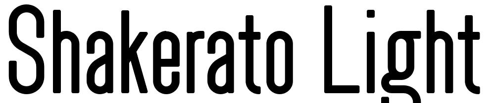 Shakerato-Light font family download free