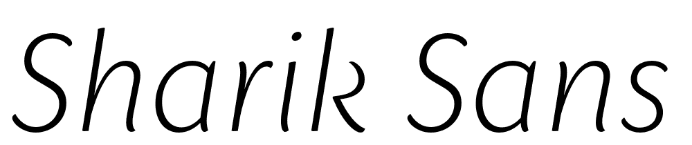 Sharik-Sans-ExtraLight-Italic font family download free
