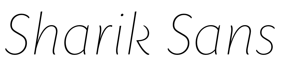 Sharik-Sans-Thin-Italic font family download free
