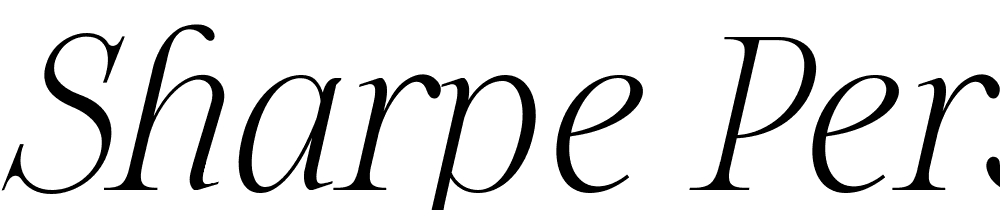 Sharpe-PERSONAL-Thin-Italic font family download free