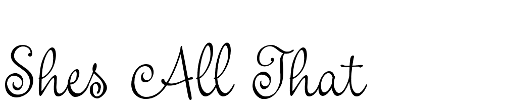 Shes All That font family download free