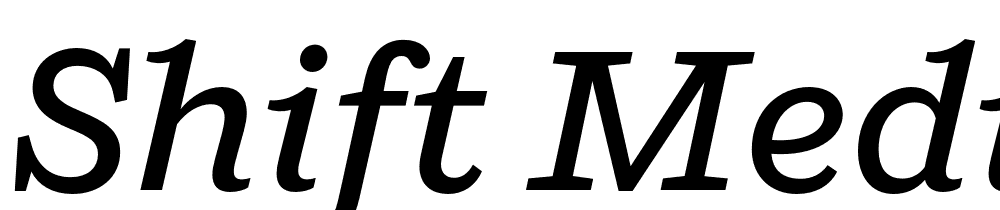 Shift-Medium-Italic font family download free