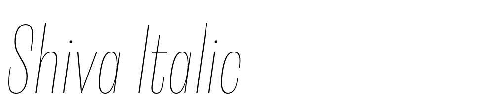 Shiva-Italic font family download free