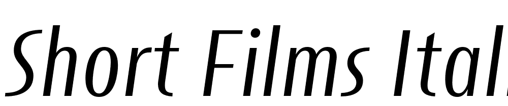 Short-Films-Italic font family download free