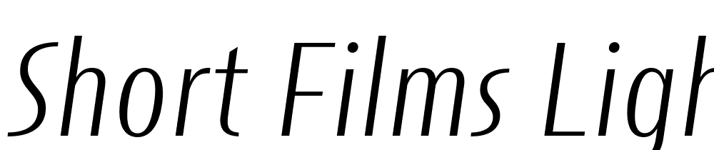 Short-Films-Light-It font family download free