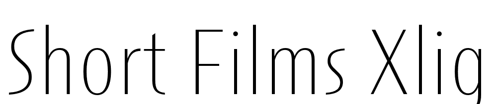 Short-Films-XLight font family download free