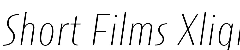 Short-Films-XLight-It font family download free