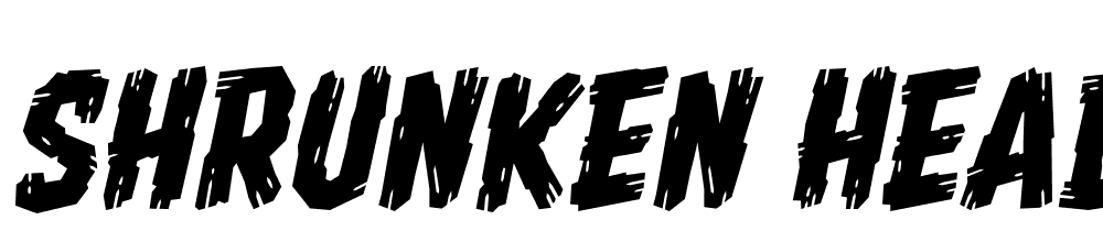 Shrunken-Head-BB-Italic font family download free