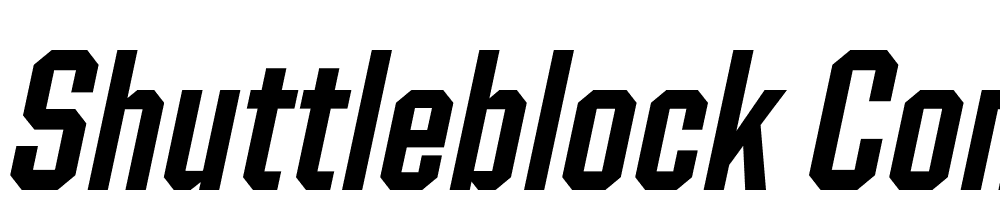 Shuttleblock-Condensed-Demi-Italic font family download free
