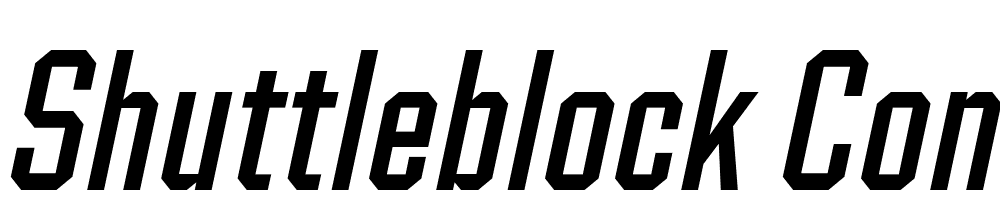Shuttleblock-Condensed-Medium-Italic font family download free