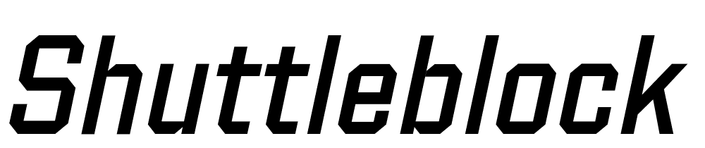 Shuttleblock-Narrow-Medium-Italic font family download free