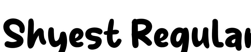 Shyest-Regular font family download free