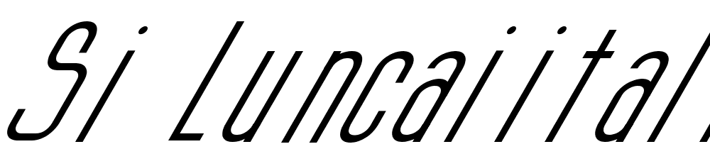 Si-LuNcaiItalic font family download free