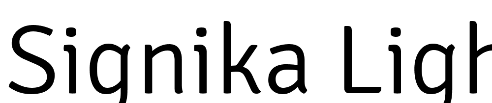 Signika-Light font family download free