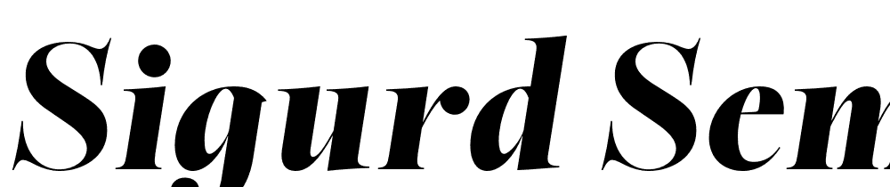 Sigurd-Semi-Heavy-Italic font family download free