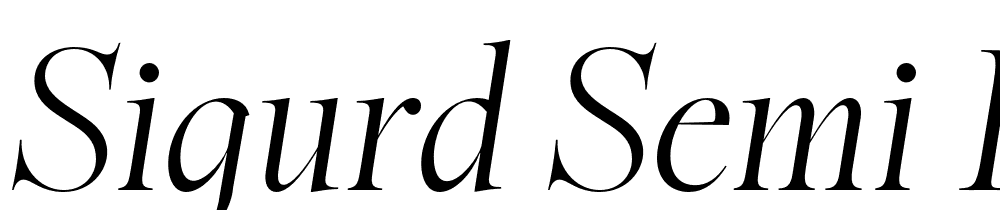 Sigurd-Semi-Light-Italic font family download free