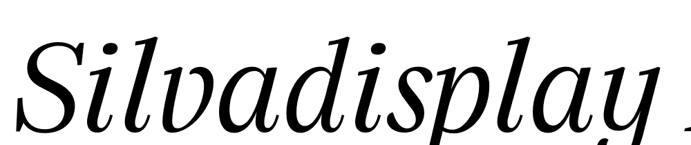 SilvaDisplay-LightItalic font family download free