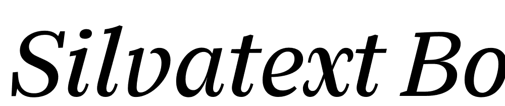 SilvaText-BookItalic font family download free