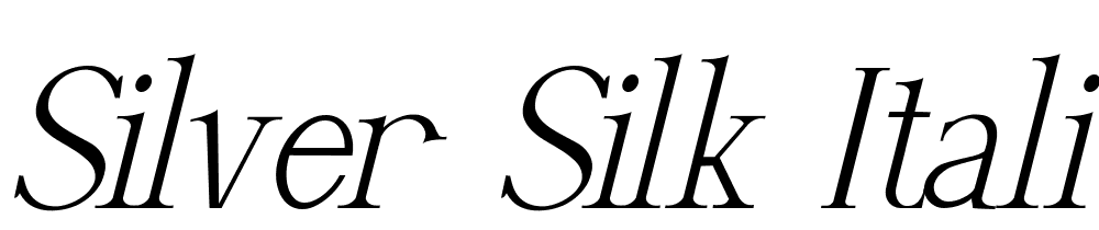 Silver-Silk-Italic font family download free