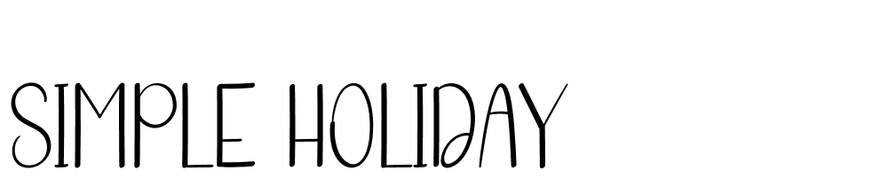 Simple-Holiday font family download free