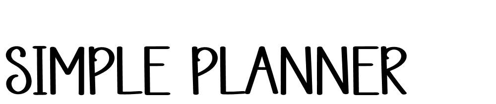 Simple-Planner font family download free