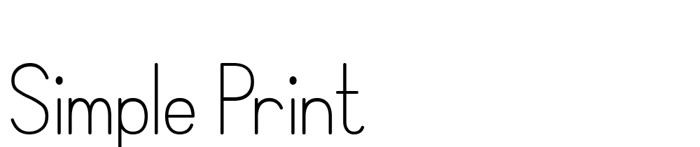 simple-print font family download free