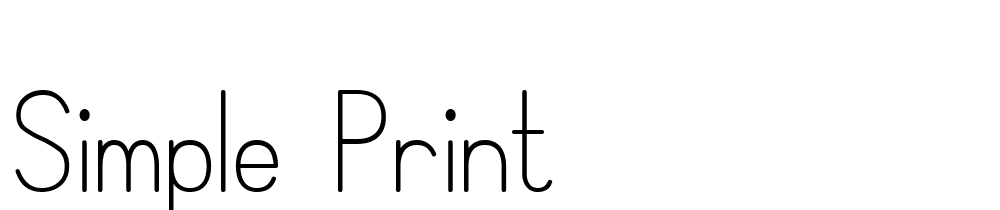 Simple-Print font family download free