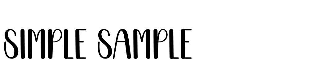 simple-sample font family download free