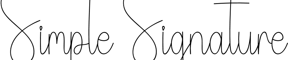 Simple-Signature font family download free