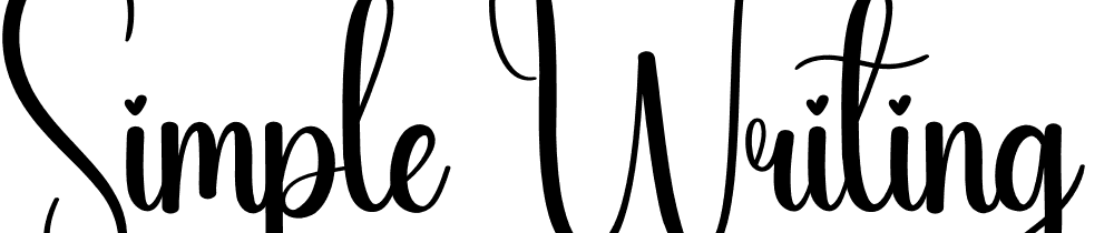 Simple-Writing font family download free