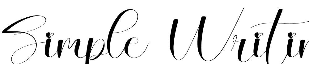 simple-writing font family download free