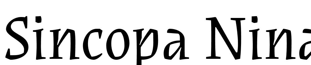 Sincopa-Nina font family download free