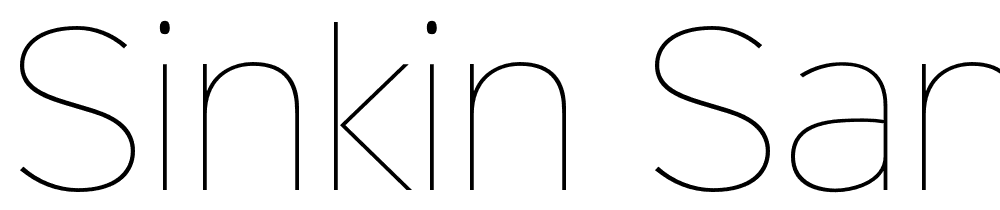 Sinkin-Sans-100-Thin font family download free