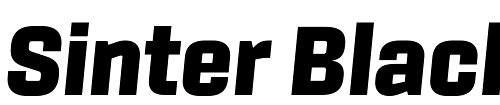 Sinter-Black-Italic font family download free