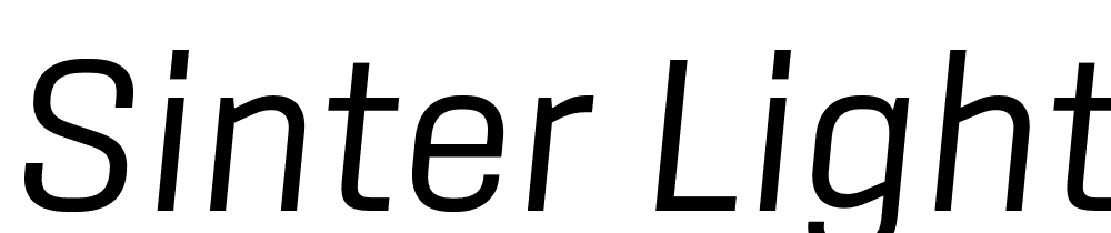 Sinter-Light-Italic font family download free