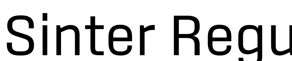 Sinter-Regular font family download free