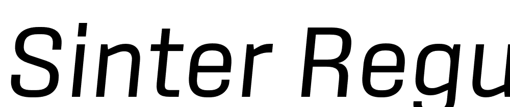 Sinter-Regular-Italic font family download free