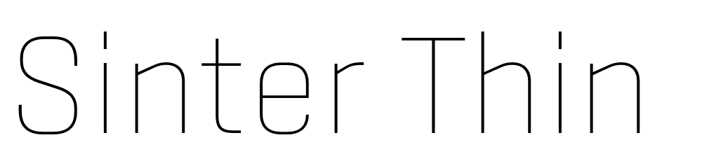 Sinter-Thin font family download free