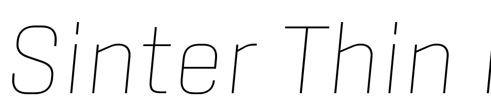 Sinter-Thin-Italic font family download free