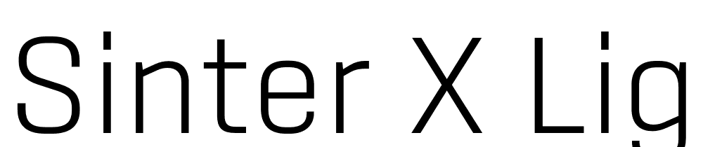 Sinter-X-Light font family download free