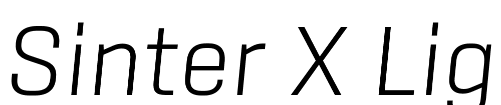 Sinter-X-Light-Italic font family download free