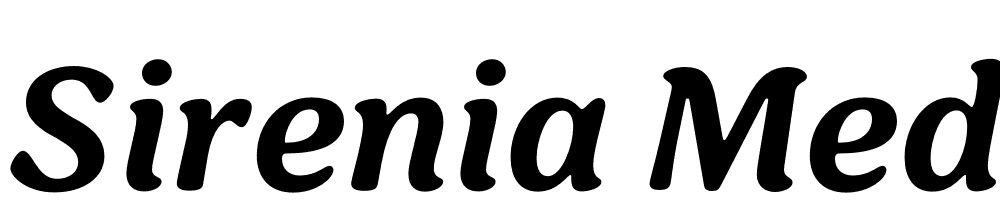Sirenia-Medium-Italic font family download free