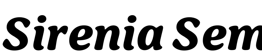 Sirenia-Semibold-Italic font family download free
