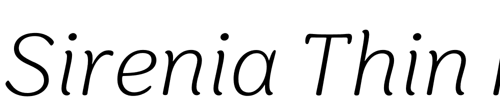 Sirenia-Thin-Italic font family download free