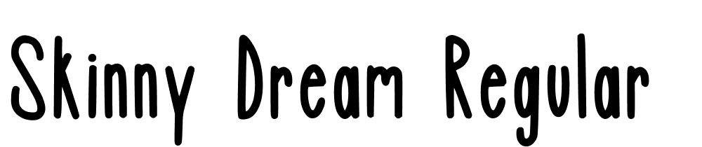 Skinny-Dream-Regular font family download free